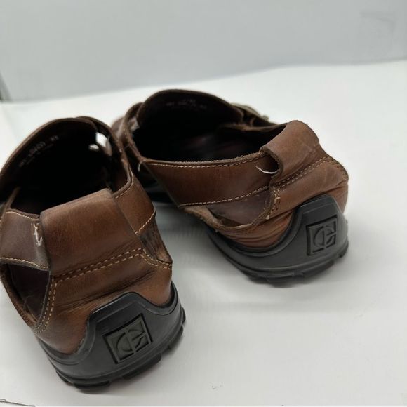 Cole Haan Fisherman Sandals Mens 8.5 Leather Closed Toe Strap Buckle Vibram Sole - Picture 7 of 11